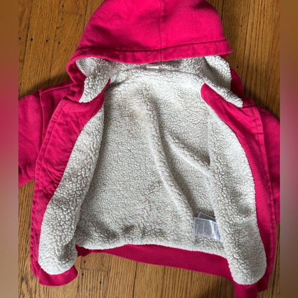GAP Kids Fuchsia Hoodie with Sherpa Lining - Picture 4 of 9